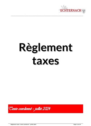 Règlement-taxes modifié juillet 2024